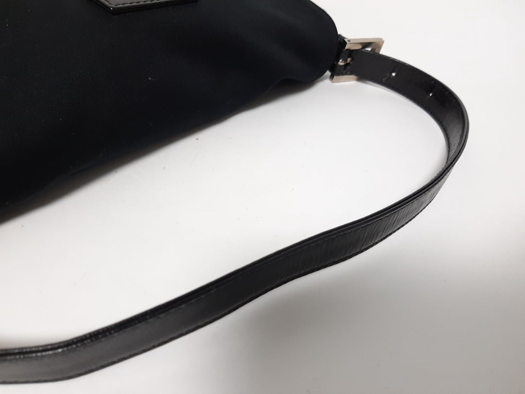 FENDI Zucca Mamma Baguette Shoulder Hand Bag Canvas Leather Black5