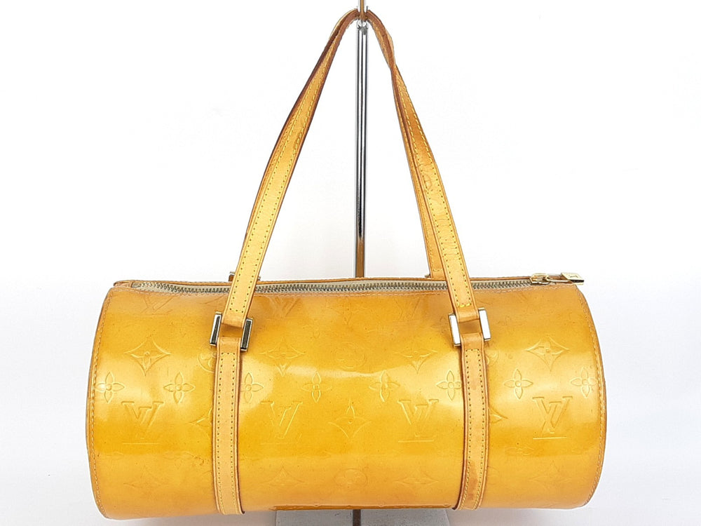 Louis Vuitton Vernis Bedford Hand Bag M91006 Monogram Yellow TH19281