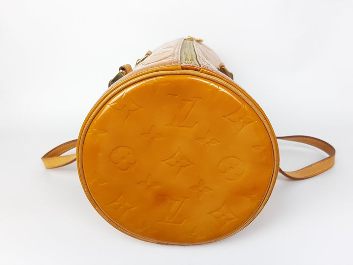 Louis Vuitton Vernis Bedford Hand Bag M91006 Monogram Yellow VI19187