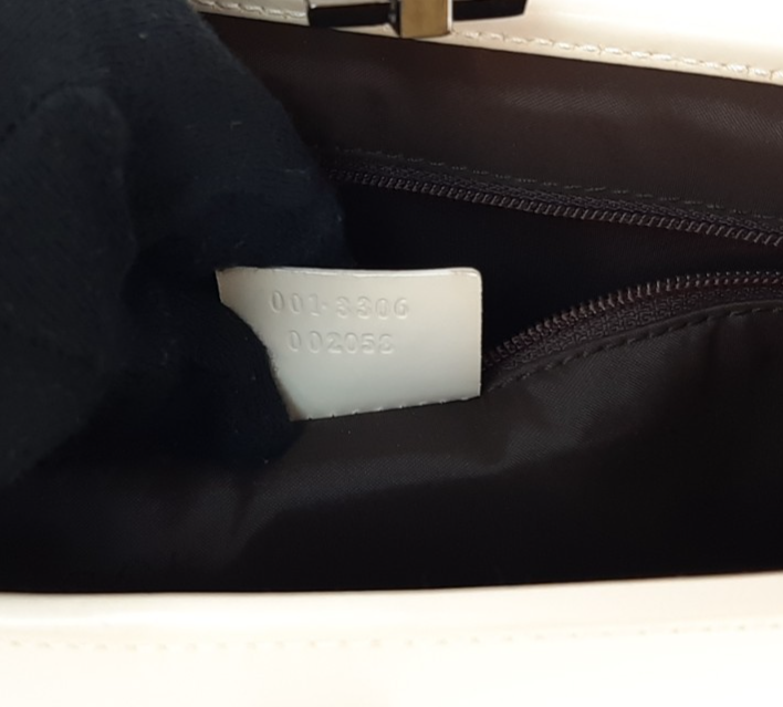 Gucci Jackie GG Canvas Handbag One Shoulder Tote Bag White Silver Hardware13