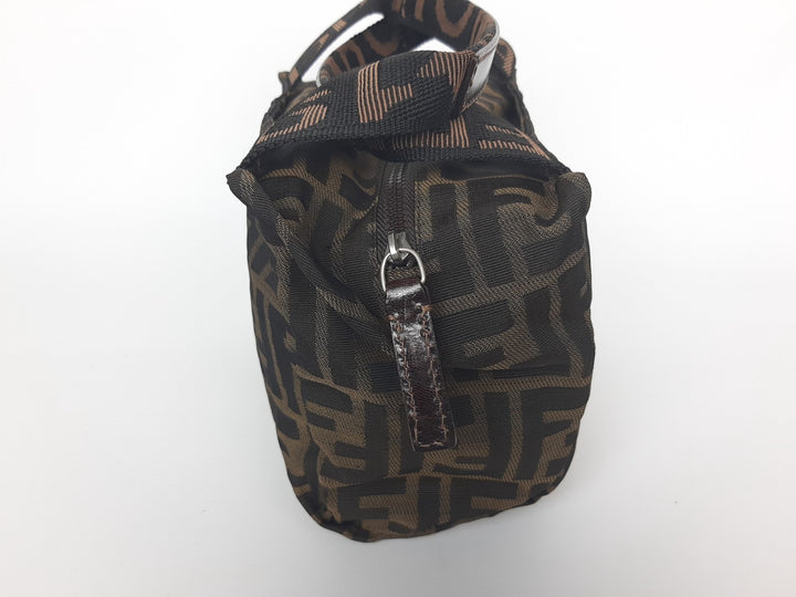 Fendi Zucca Mamma Baguette Brown Hand Bag Pouch Gold Hardware Canvas Leather2