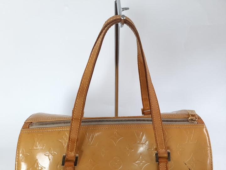 Louis Vuitton Vernis Bedford Hand Bag M91006 Vernis Monogram Yellow TH19288