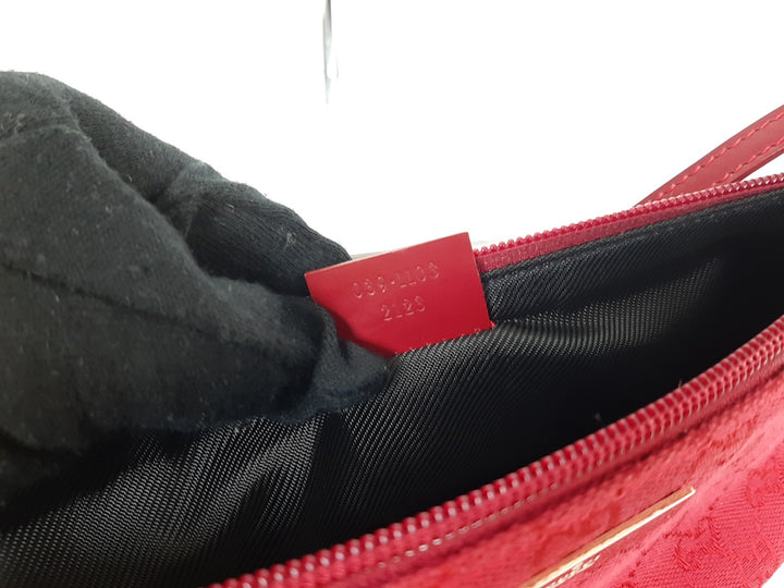 Gucci Bag Accessory Pouch Purse GG Canvas Red Silver Hardware6