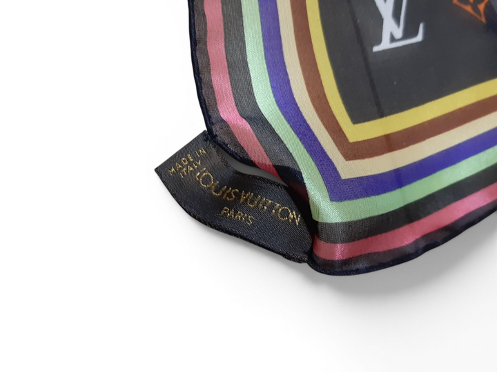 Louis Vuitton Multicolor Scarf Monogram Black Takashi Murakami Box11