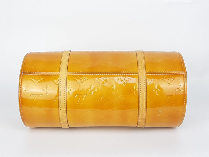 Louis Vuitton Vernis Bedford Hand Bag M91006 Monogram Yellow VI09698