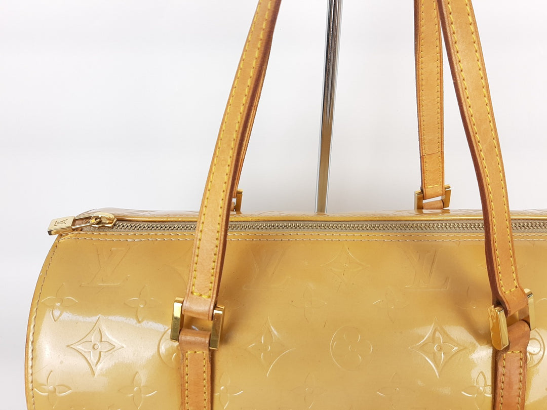 Louis Vuitton Vernis Bedford Hand Bag M91006 Monogram Yellow VI09592