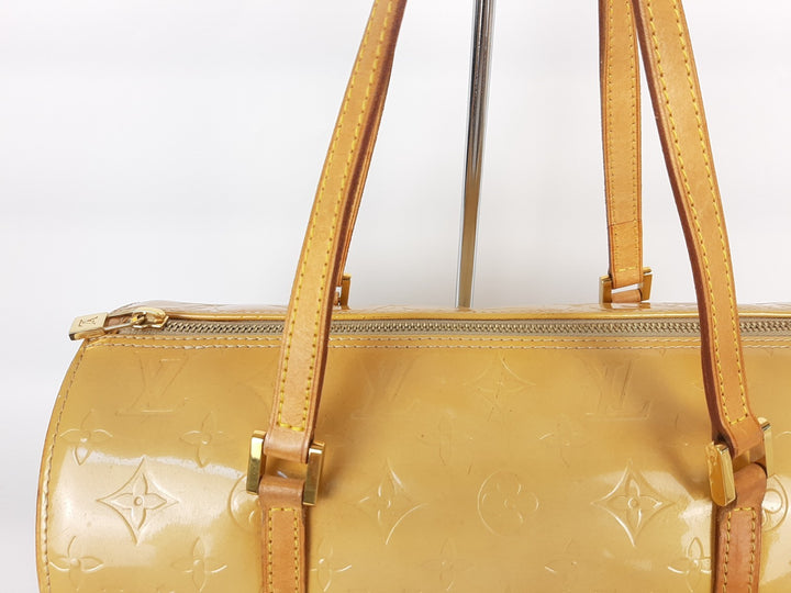 Louis Vuitton Vernis Bedford Hand Bag M91006 Monogram Yellow VI09592