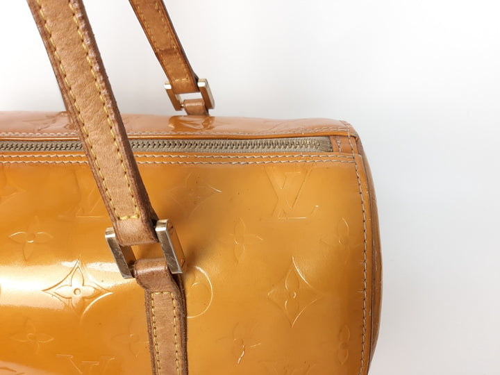 Louis Vuitton Vernis Bedford Hand Bag M91006 Monogram Yellow VI00922