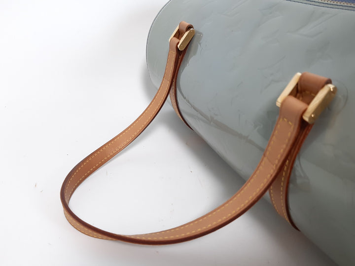 Louis Vuitton Vernis Bedford Hand Bag M91007 Vernis Monogram Blue VI00637