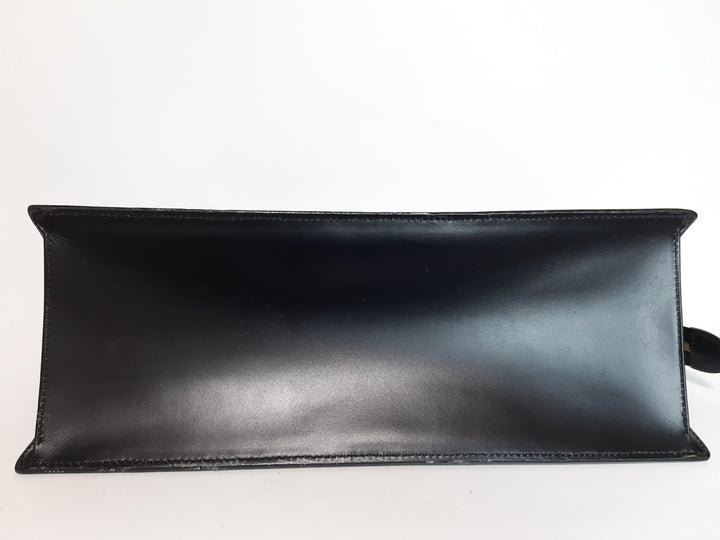 Louis Vuitton Sac Triangle Epi Handbag M52092 Black Gold Hardware MI09929