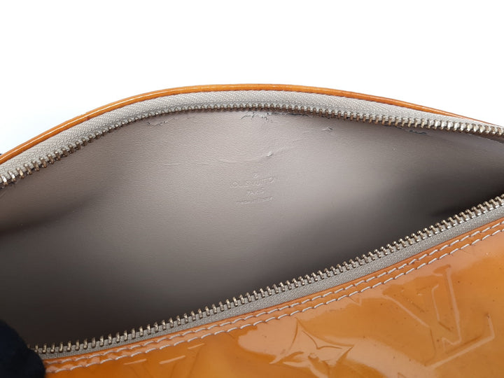 Louis Vuitton Vernis Bedford Hand Bag M91006 Monogram Yellow VI0969 Dust Bag11
