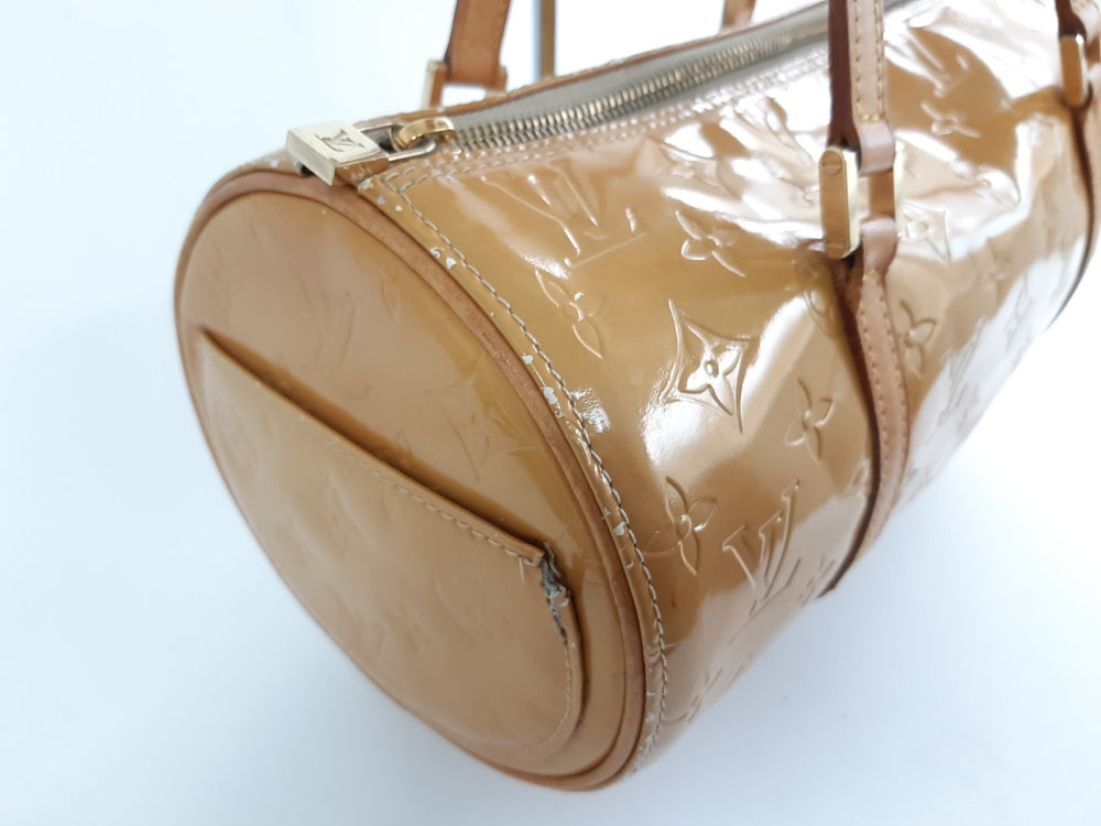 Louis Vuitton Vernis Bedford Hand Bag M91006 Vernis Monogram Yellow VI19091