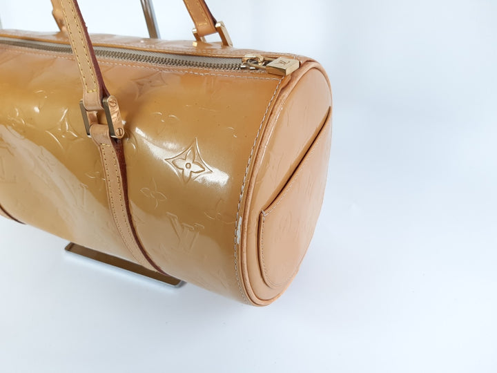 Louis Vuitton Vernis Bedford Hand Bag M91006 Vernis Monogram Yellow TH09196