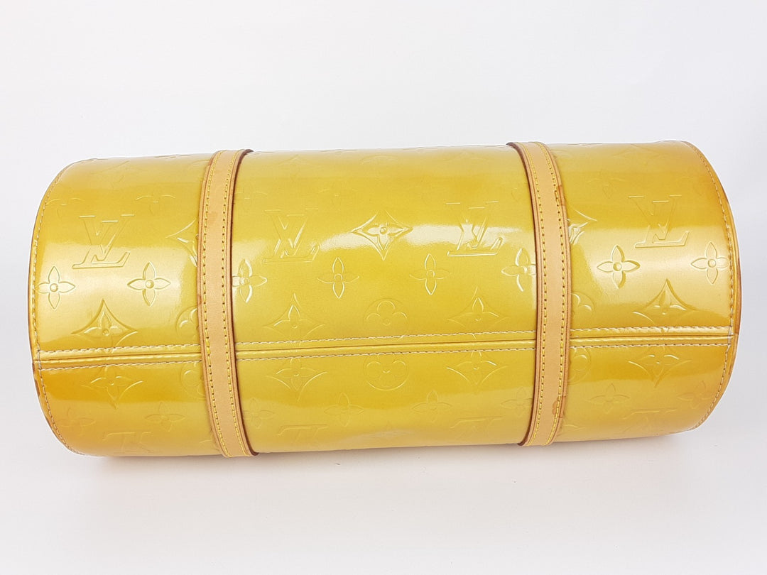Louis Vuitton Vernis Bedford Hand Bag M91006 Monogram Yellow TH09397