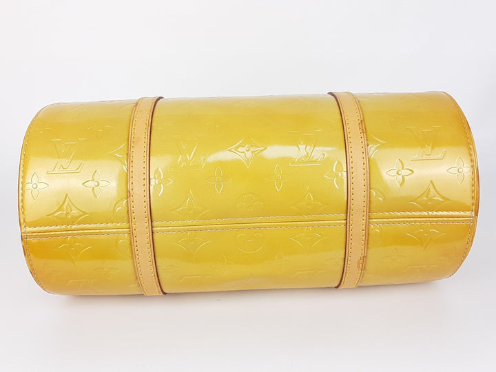 Louis Vuitton Vernis Bedford Hand Bag M91006 Monogram Yellow TH09397