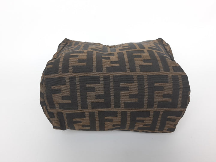 Fendi Zucca Mamma Baguette Brown Hand Bag Pouch Gold Hardware Canvas Leather4