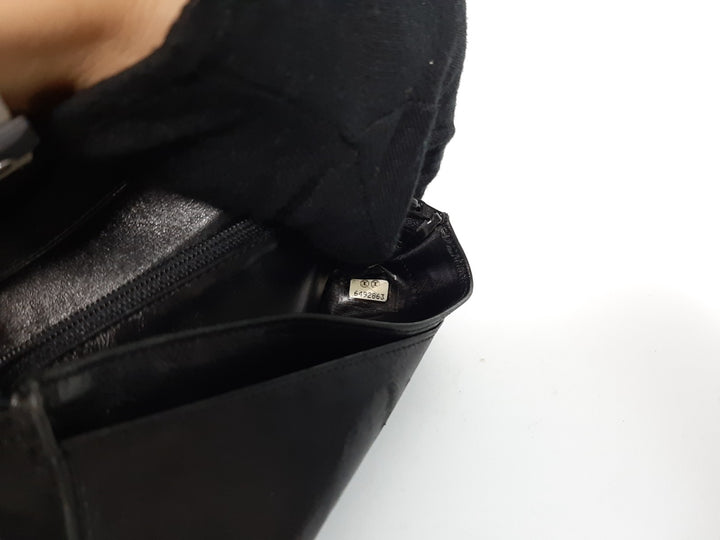 Chanel Patent Leather Long Wallet Black CC Logo Silver11