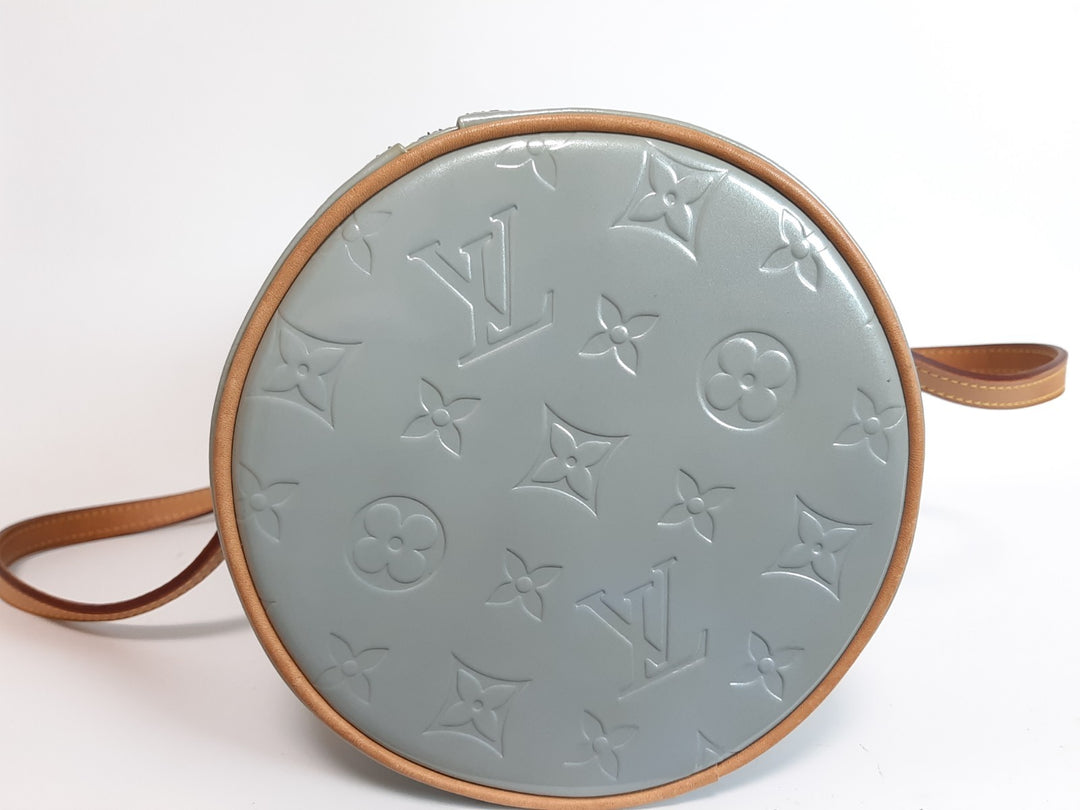 Louis Vuitton Vernis Bedford Hand Bag M91007 Vernis Monogram Blue VI00634