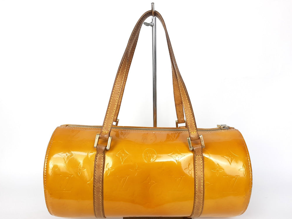 Louis Vuitton Vernis Bedford Hand Bag M91006 Monogram Yellow VI00921