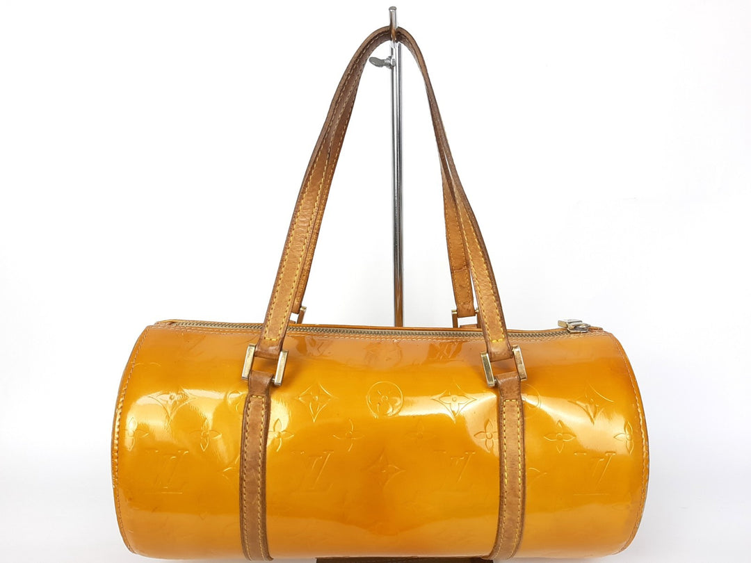 Louis Vuitton Vernis Bedford Hand Bag M91006 Monogram Yellow VI00921