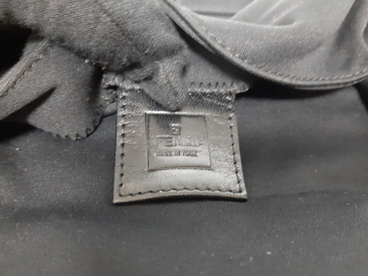 FENDI Zucca Mamma Baguette Shoulder Hand Bag Canvas Leather Black10