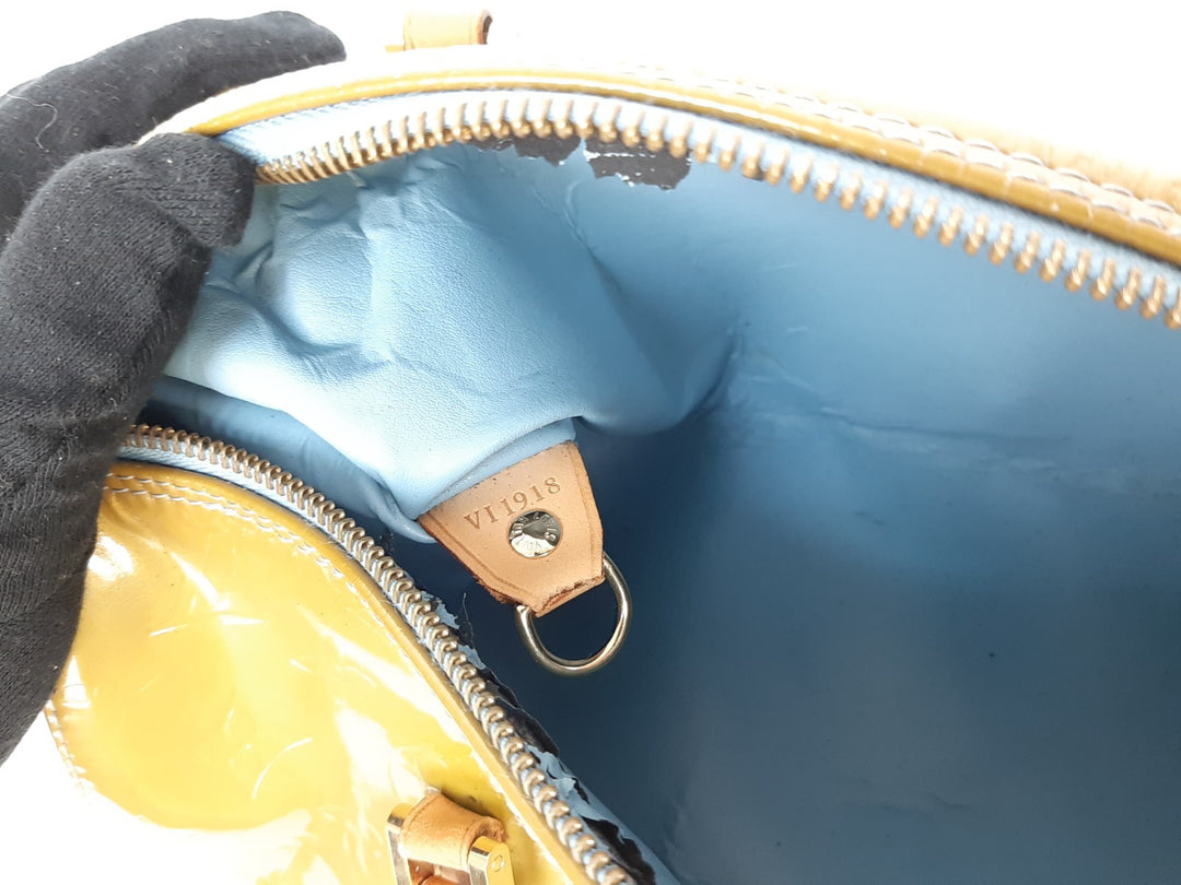 Louis Vuitton Vernis Bedford Hand Bag M91007 Vernis Monogram Green VI191812