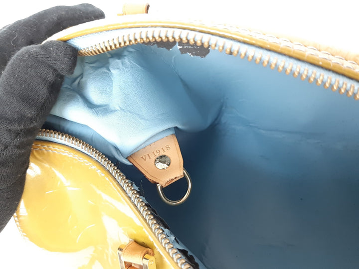 Louis Vuitton Vernis Bedford Hand Bag M91007 Vernis Monogram Green VI191812