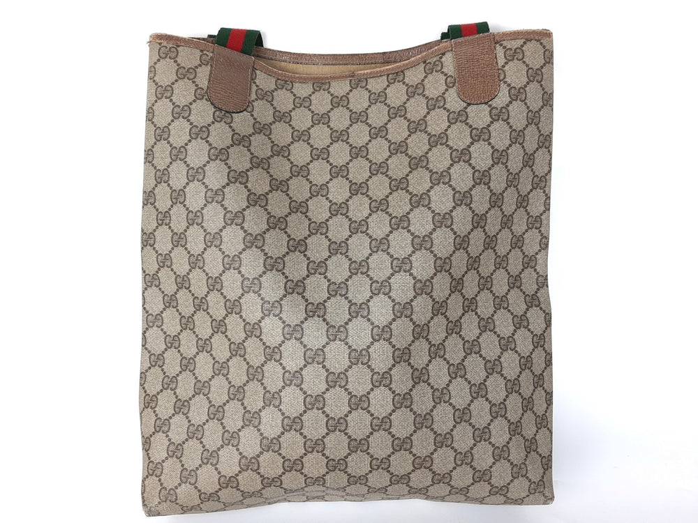 Gucci Sherry Line Tote Bag Shoulder Bag GG Pattern Brown PVC Leather1