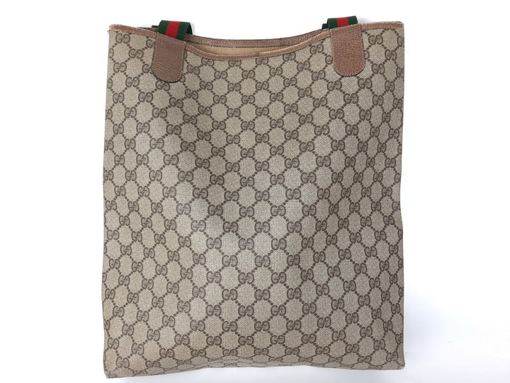 Gucci Sherry Line Tote Bag Shoulder Bag GG Pattern Brown PVC Leather1