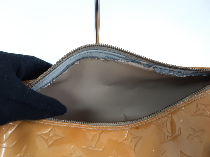 Louis Vuitton Vernis Bedford Hand Bag M91006 Vernis Monogram Yellow VI190914