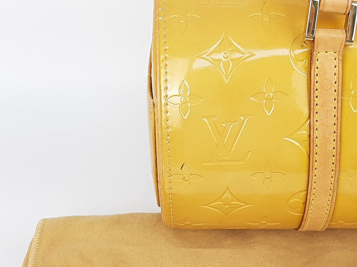 Louis Vuitton Vernis Bedford Hand Bag M91006 Monogram Yellow VI09092