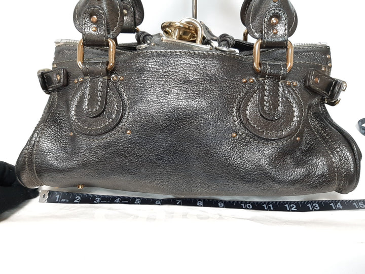 Chloe Paddington Dark Brown Bronze Glod Padlock Key Hand Shoulder Bag Dust Bag17