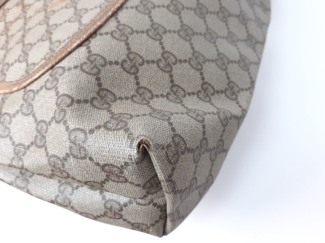 Gucci Sherry Line Tote Bag Shoulder Bag GG Pattern Brown PVC Leather5