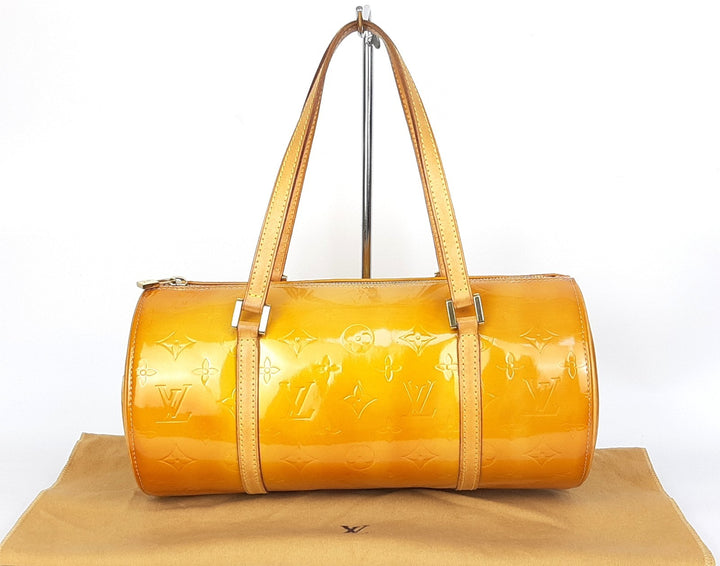 Louis Vuitton Vernis Bedford Hand Bag M91006 Monogram Yellow VI09690