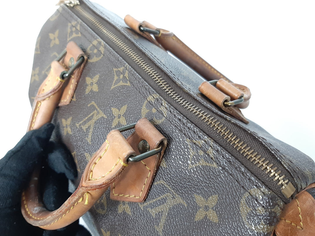 Louis Vuitton Monogram Speedy 25 M41528 Boston Bag Hand Bag MI0911 Padlock Key9