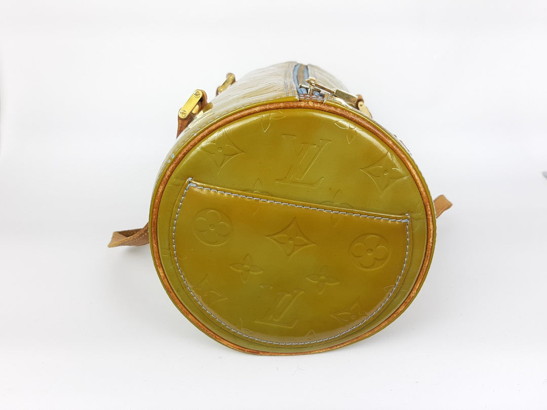 Louis Vuitton Vernis Bedford Hand Bag M91007 Vernis Monogram Green VI19187