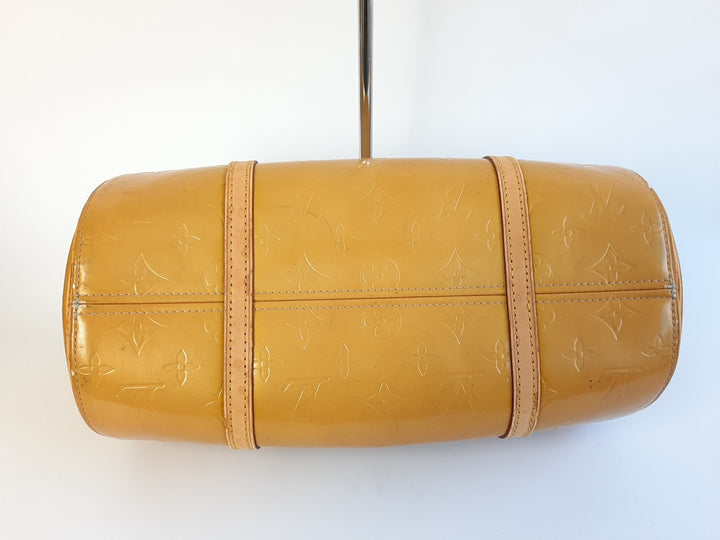Louis Vuitton Vernis Bedford Hand Bag M91006 Vernis Monogram Yellow TH09588