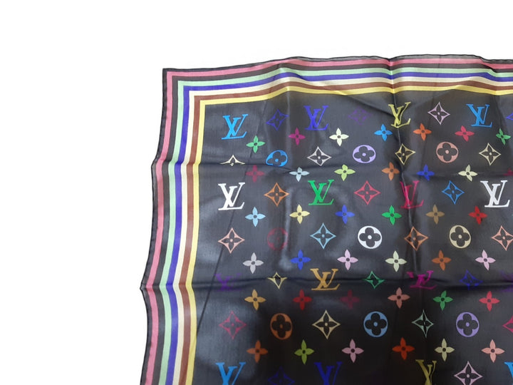 Louis Vuitton Multicolor Scarf Monogram Black Takashi Murakami Box7