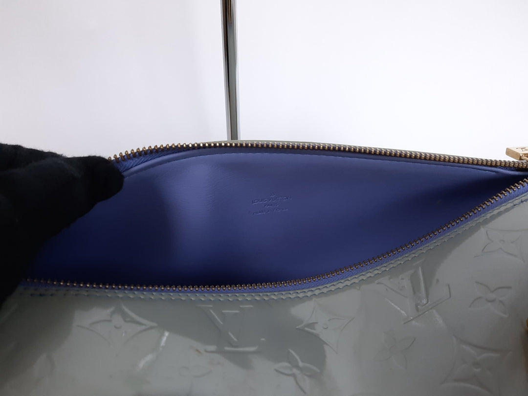 Louis Vuitton Vernis Bedford Hand Bag M91309 Vernis Monogram Blue VI007312