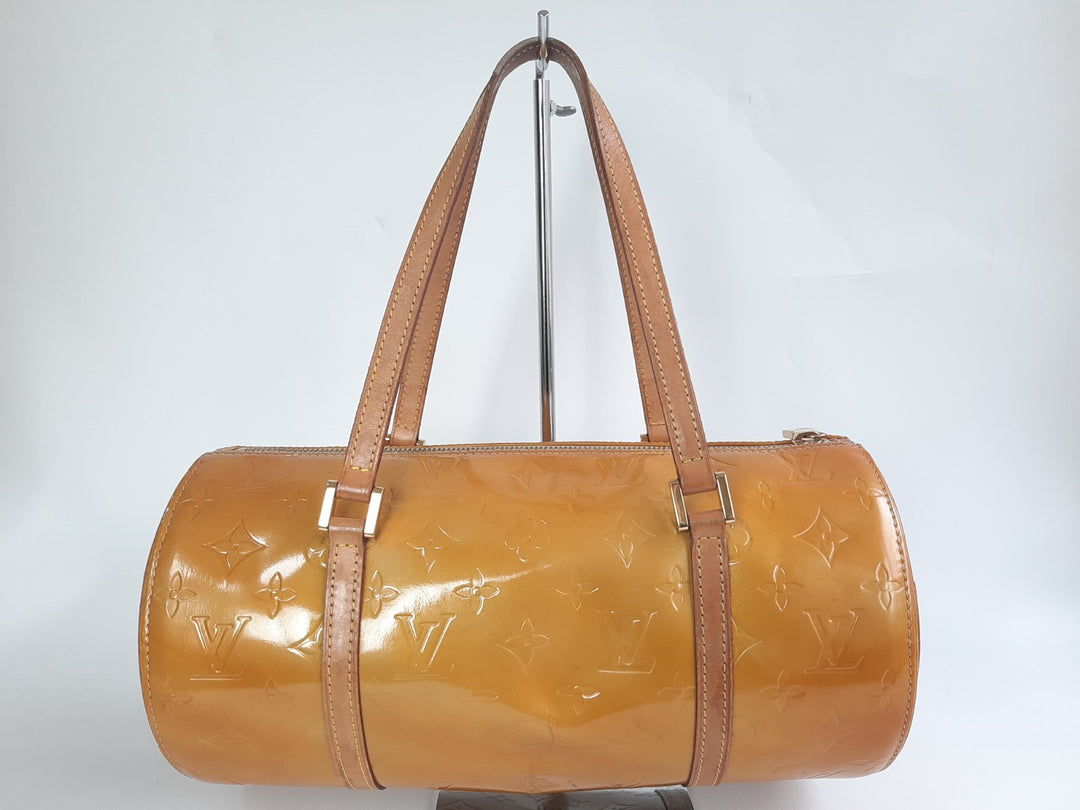 Louis Vuitton Vernis Bedford Hand Bag M91006 Vernis Monogram Yellow VI09694