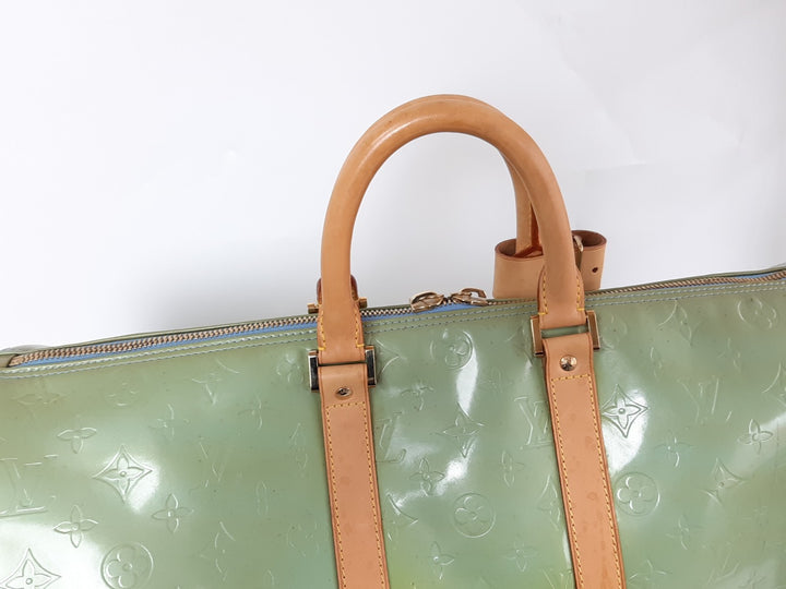 Louis Vuitton Vernis Mercer Boston Hand Bag Light Green M91001 BA091910