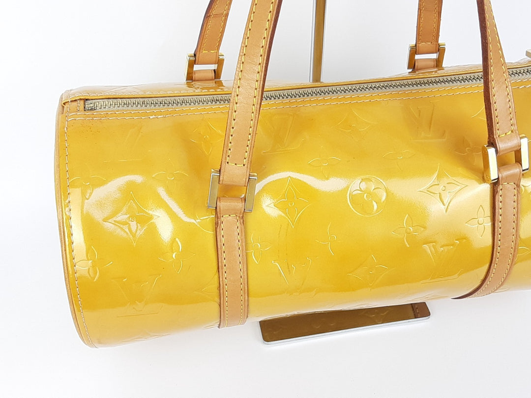 Louis Vuitton Vernis Bedford Hand Bag M91006 Monogram Yellow VI00314