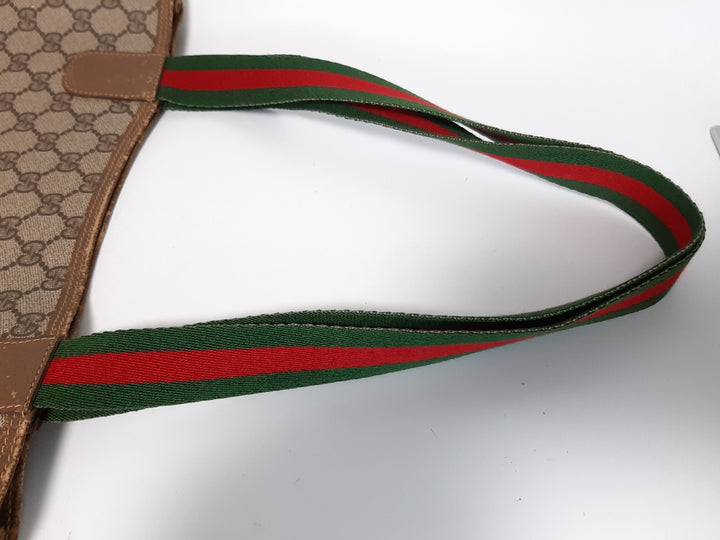 Gucci Sherry Line Tote Bag Shoulder Bag GG Pattern Brown PVC Leather7