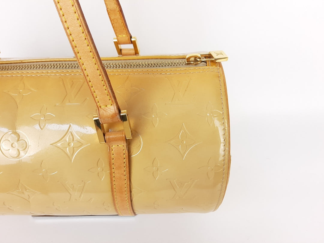 Louis Vuitton Vernis Bedford Hand Bag M91006 Monogram Yellow VI09593