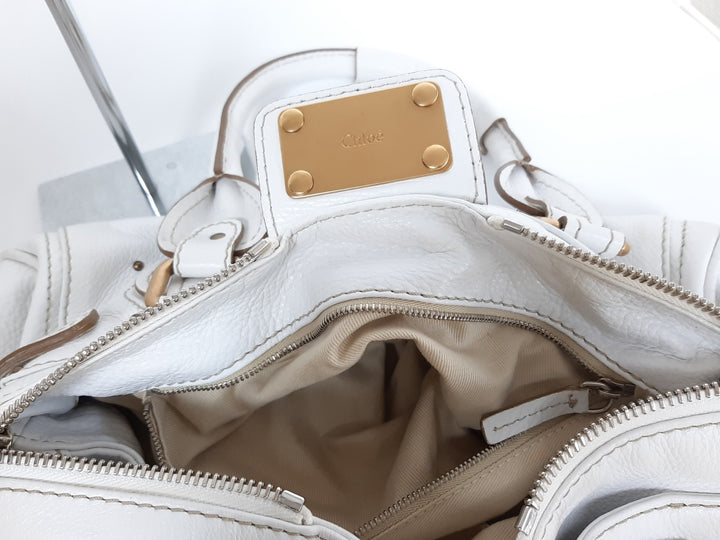 Chloe Paddington White Glod Padlock Key Women's Hand Shoulder Bag14