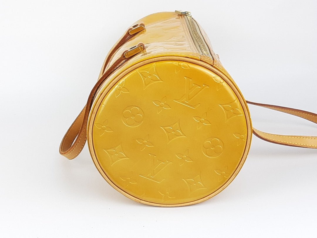 Louis Vuitton Vernis Bedford Hand Bag M91006 Monogram Yellow VI19299