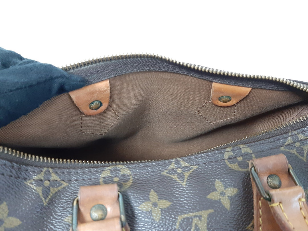 Louis Vuitton Monogram Speedy 25 M41528 Boston Bag Hand Bag MI0911 Padlock Key15