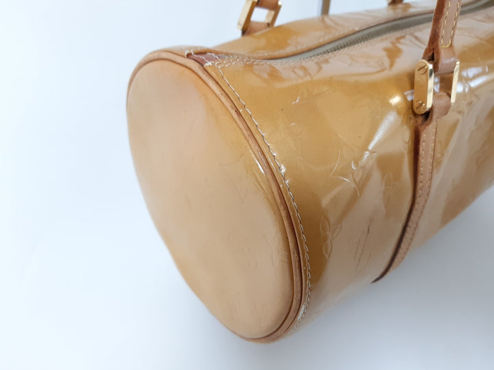 Louis Vuitton Vernis Bedford Hand Bag M91006 Vernis Monogram Yellow VI09196