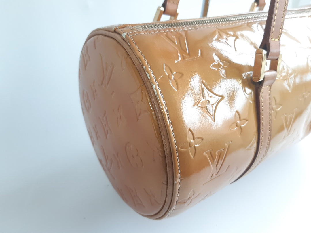 Louis Vuitton Vernis Bedford Hand Bag M91006 Vernis Monogram Yellow VI09695