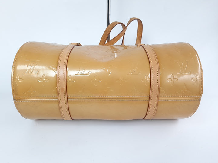 Louis Vuitton Vernis Bedford Hand Bag M91006 Vernis Monogram Yellow TH09198